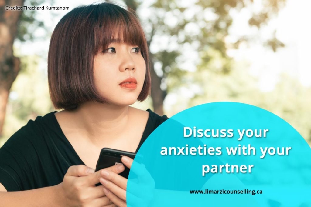 Discuss your anxieties with your partner