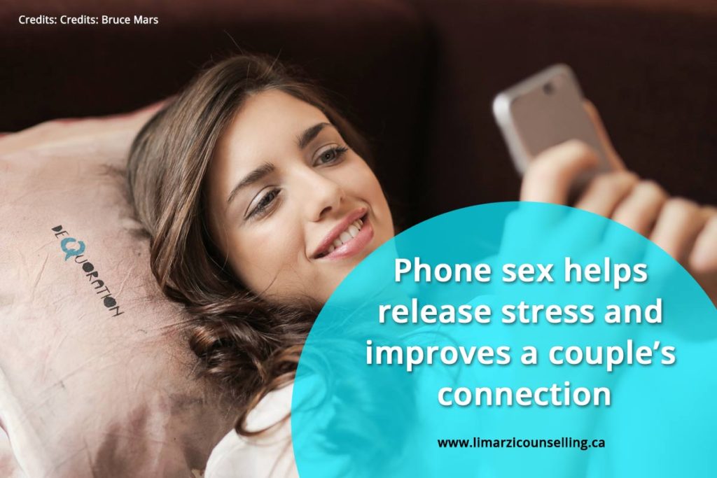 Phone sex helps release stress and improves a couple’s connection